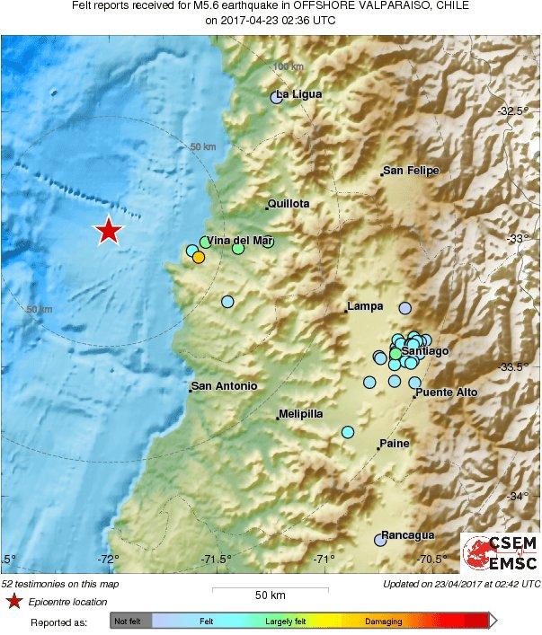 Un seism cu magnitudinea 6,1 s-a produs în centrul Chile
