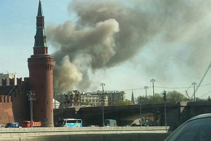 Incendiu puternic în apropierea Kremlinului