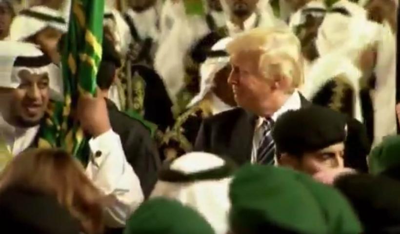 VIDEO - Donald Trump, filmat în timpul Dansului Săbiilor la Riad