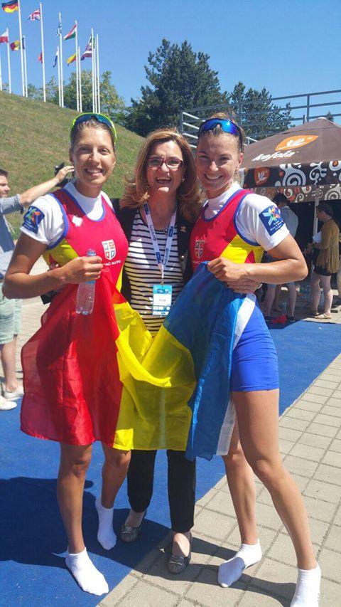 Canotaj:Mădălina Bereş şi Laura Oprea, medaliate cu aur în proba de dublu rame, la Europenele din Cehia