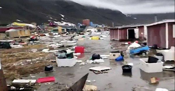 VIDEO - Tsunami în Groenlanda după cutremurul de duminică. 4 persoane, date dispărute