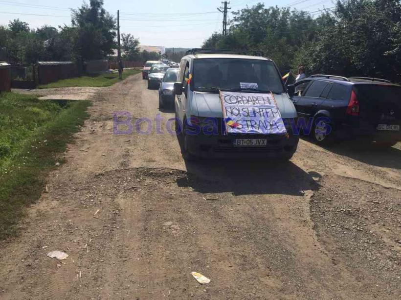Protest de amploare al șoferilor din județului Botoșani