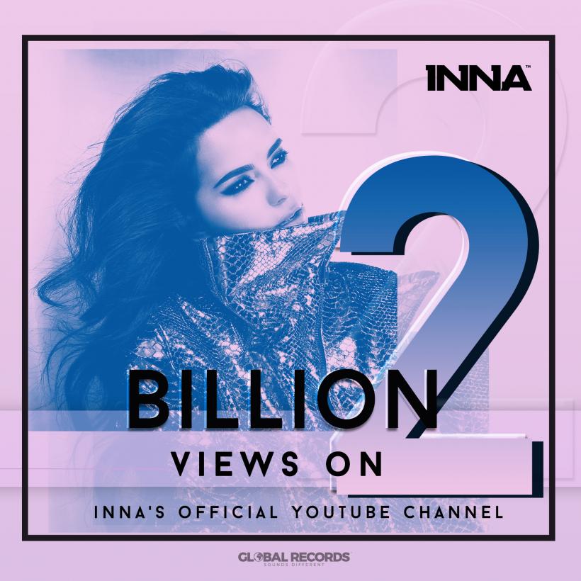 Un nou record pe YouTube: INNA a ajuns la 2 miliarde de vizualizări pe propriul canal