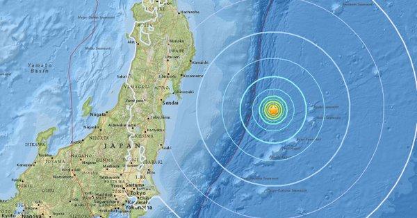 Cutremur cu magnitudinea de 6,1 grade s-a produs pe coasta de est a Japoniei (USGS)