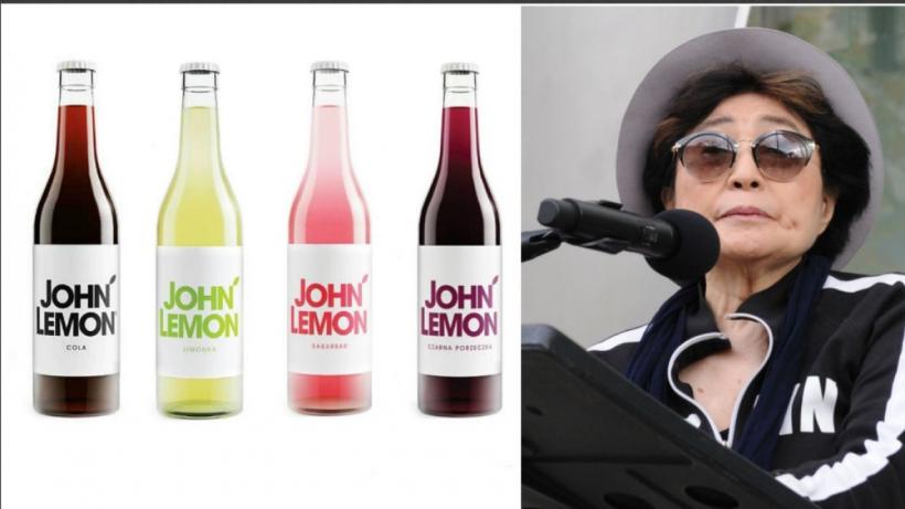 Yoko Ono forţează o firmă poloneză să rebrenduiască o băutură numită John Lemon