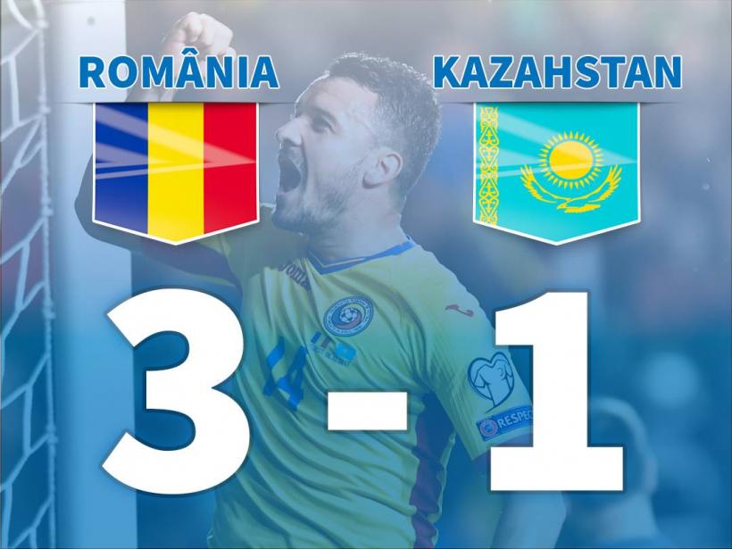 România - Kazahstan 3-1. Budescu a făcut show