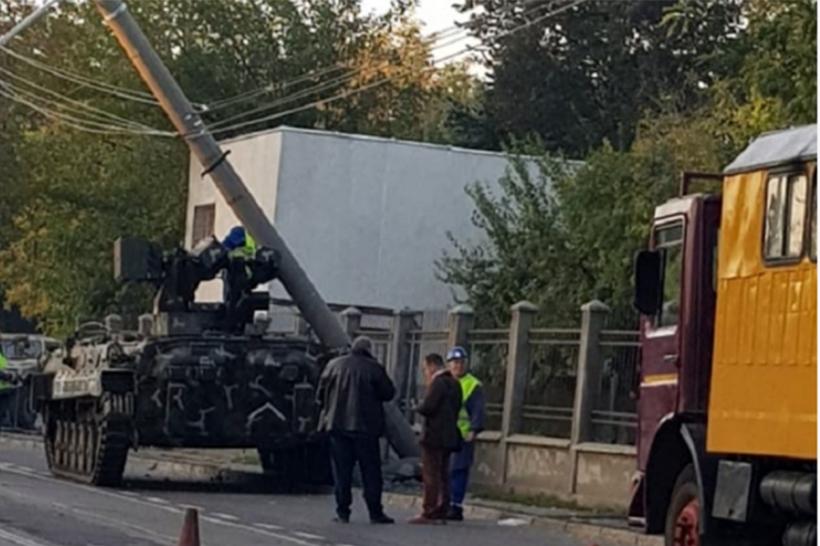 Accident rutier cu un tanc, pe o stradă din Galați