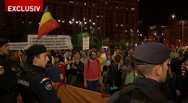 Protestul din Bucureşti s-a încheiat 