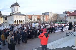 Sibiu: 50 de protestari la mitingul împotriva PSD