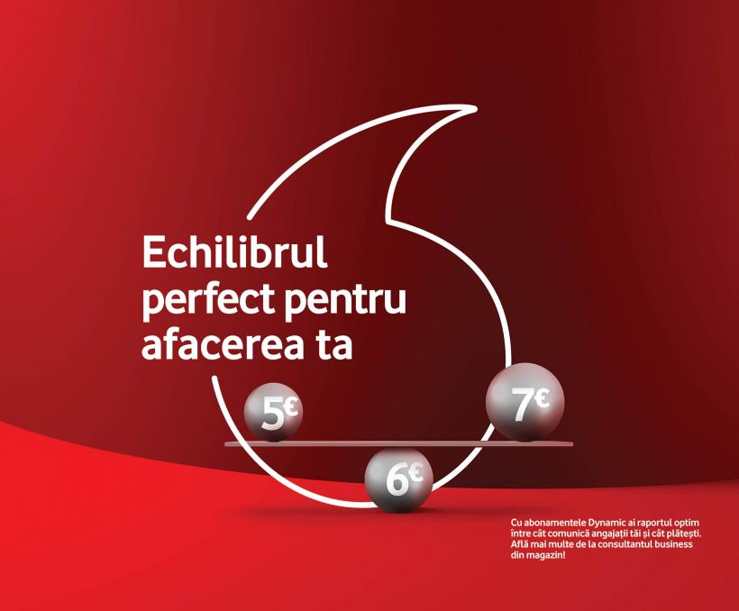 Vodafone România oferă mediului de afaceri abonamente dinamice ale căror costuri se adaptează în funcție de nevoile de comunicare lunare