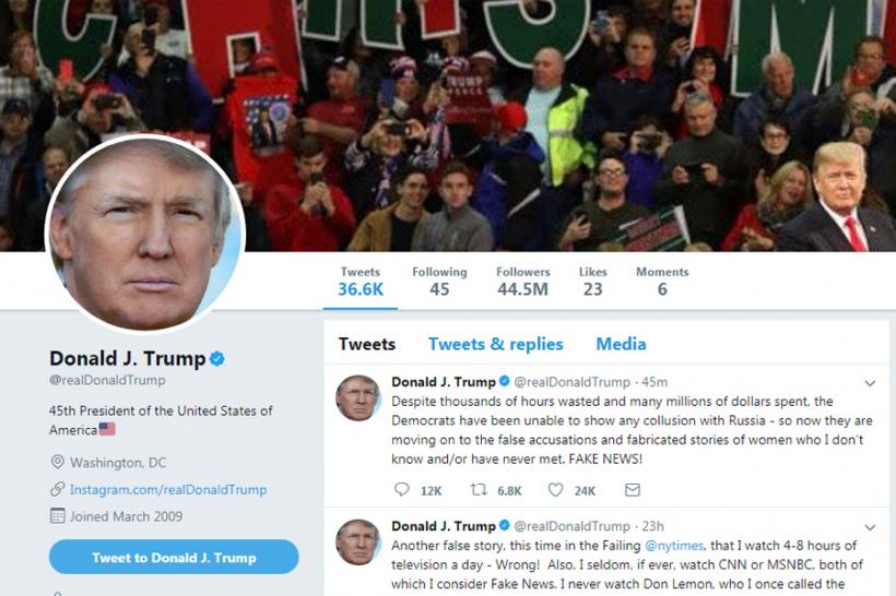 Kremlinul consideră mesajele lui Trump de pe Twitter ca fiind declaraţii oficiale