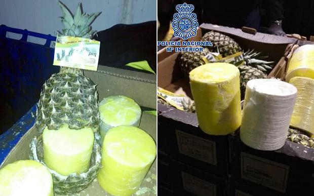 VIDEO. 745 kg de cocaină găsite în ananaşi proaspeţi