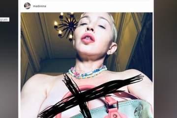 La 59 de ani, Madonna a pozat topless pentru fani