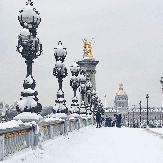 GALERIE FOTO - Parisul sub nămeți. Celebre monumente, acoperite cu strat generos de zăpadă