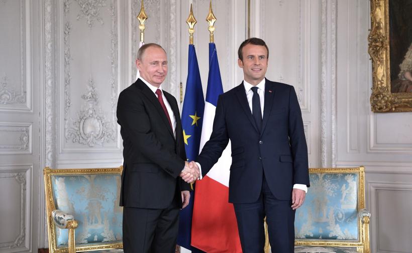 Macron îi cere lui Putin să acționeze pentru ca regimul sirian să „oprească degradarea intolerabilă a situației umanitare”