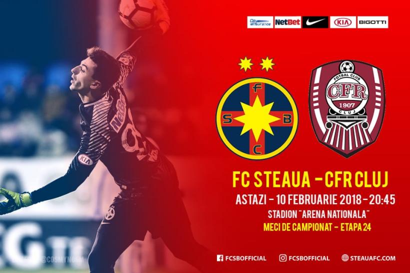 FCSB - CFR Cluj 1-1. Echipa lui Dan Petrescu a rămas pe primul loc