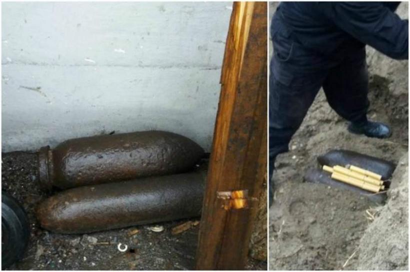 Descoperire incredibilă la Arad! O bombă de 50 de kilograme şi un proiectil exploziv, găsite la un centru de fier vechi