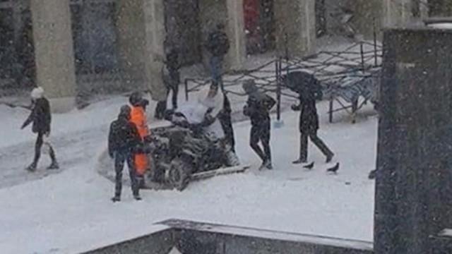 Socant! O mireasă din Craiova a ieşit la plimbare cu ATV-ul la minus 7 grade