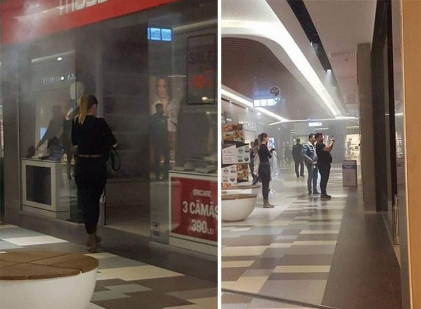 Haos într-un mall din Bucureşti! Oamenii au intrat în panică după ce un magazin a luat  foc