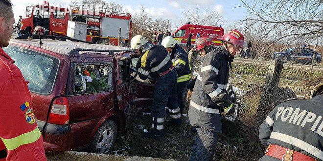 Accident cumplit la Cluj! Un tren a lovit un autoturism, iar în urma impactului o femeie a fost grav rănită