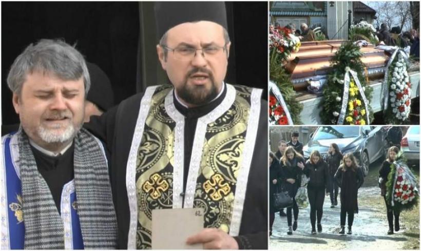 Până și preoţii au plâns la înmormântarea familiei ucise de Florin Buliga! Cei trei au fost conduși astăzi pe ultimul drum