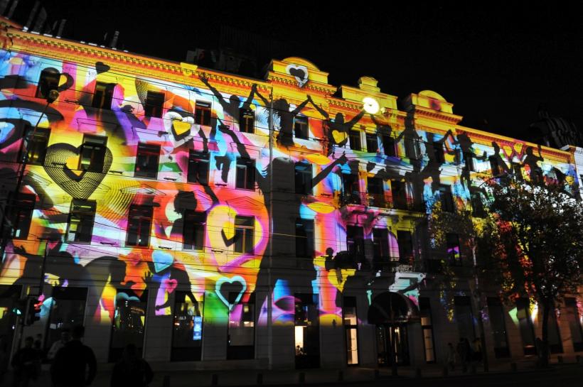 GALERIE FOTO Clădiri emblematice pentru Bucureşti prind viaţă în cele patru seri ale Festivalului Spotlight
