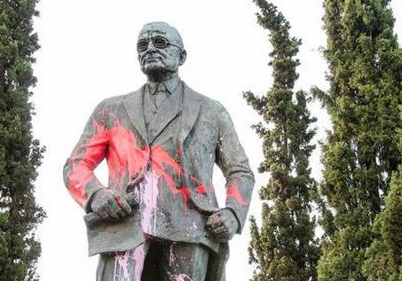 Statuia lui Harry Truman, la un pas să fie vandalizată
