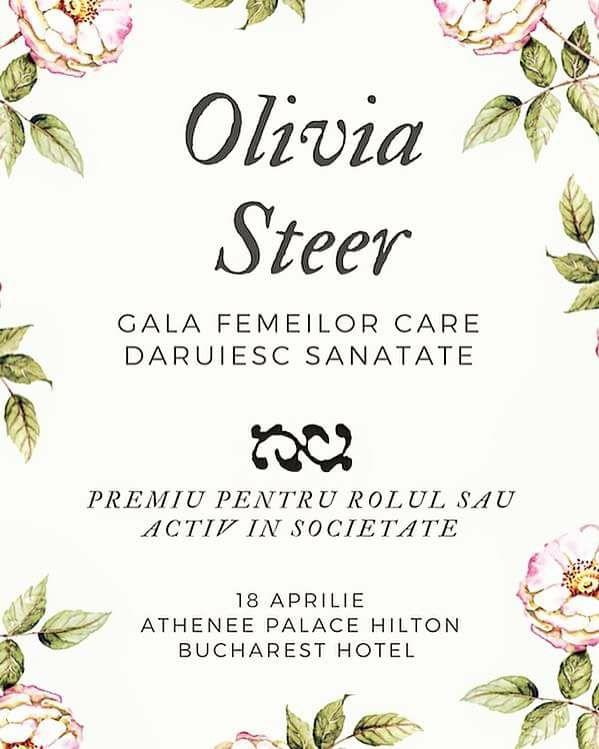 Scandal imens după ce Olivia Steer a fost premiată pentru că ar promova un stil de viață sănătos