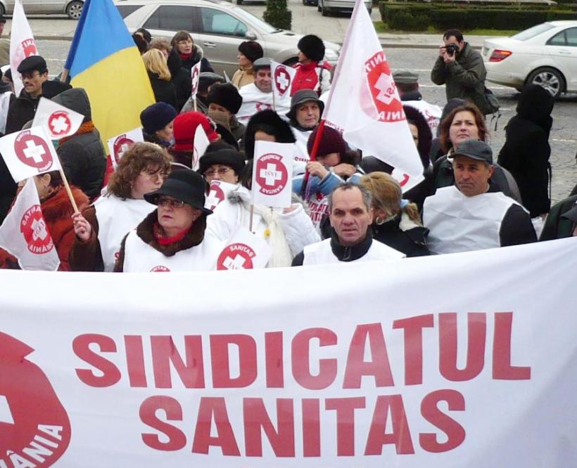 Sanitas a strâns numărul de semnături necesar declanşării grevei generale 
