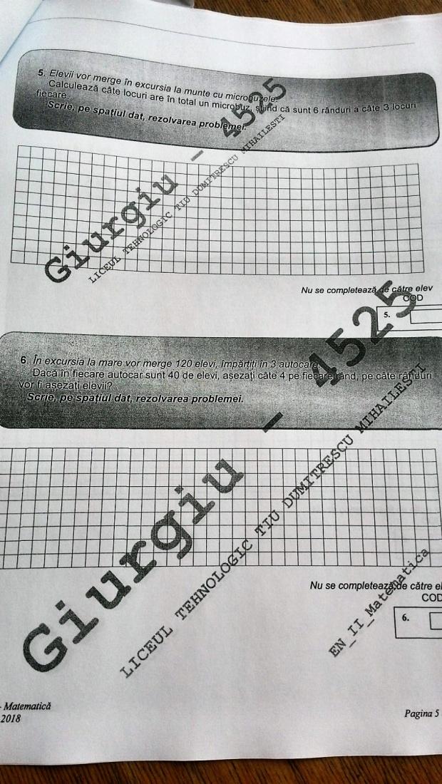 Subiecte MATEMATICĂ Evaluare Națională 2018. Avem subiectele pentru clasa a II-a 18615714