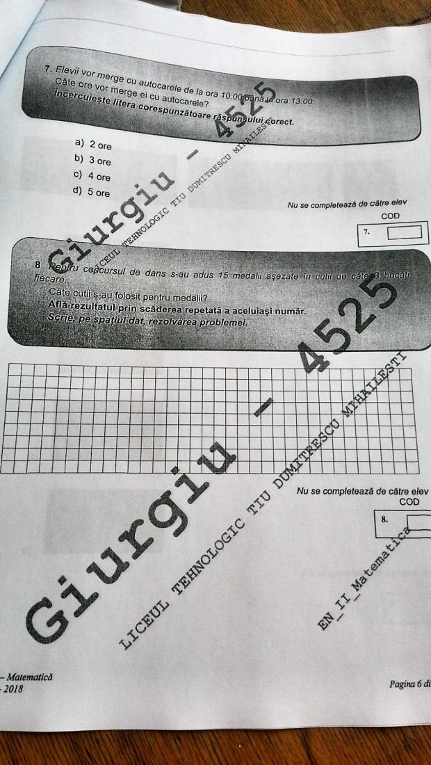 Subiecte MATEMATICĂ Evaluare Națională 2018. Avem subiectele pentru clasa a II-a 18615715