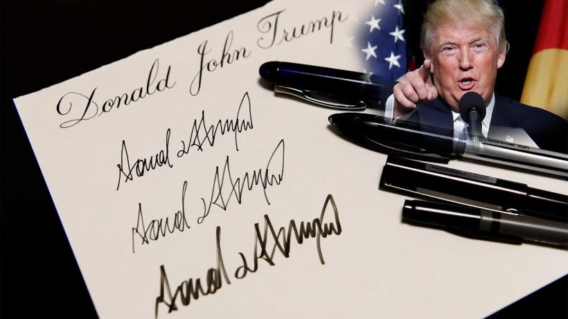 Ce adevaruri dezvaluie semnătura lui Donald Trump