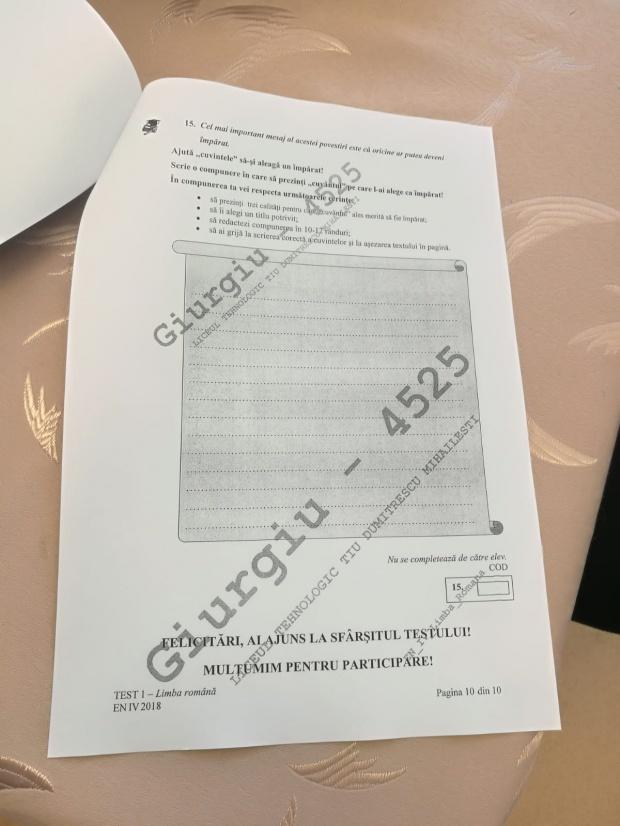Subiecte ROMÂNĂ Evaluare Națională 2018. Avem subiectele pentru clasa a IV-a 18616457