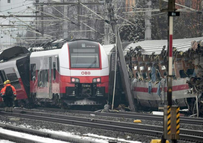 Accident teribil în Austria! Două persoane au fost rănite grav în urma deraierii unui tren lângă oraşul St. Pölten