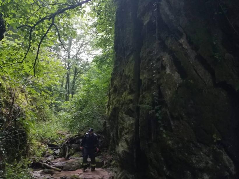 Operațiune de amploare de căutare a unei persoane pierdute într-o pădure de lângă Milova