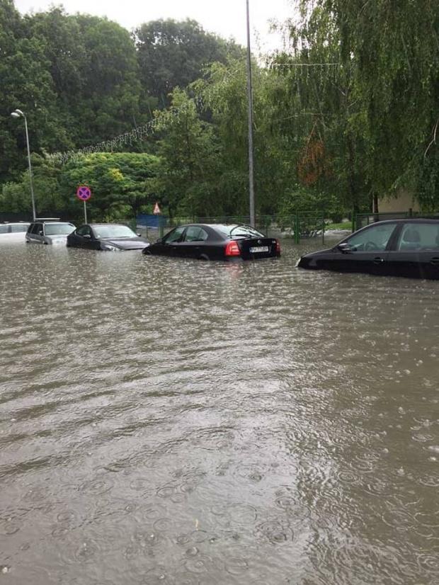 Urmările furtunii din București. Străzi inundate şi copaci căzuţi peste maşini