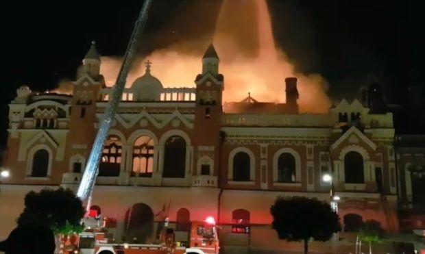 Incendiul de la Palatul Episcopiei Greco-Catolice a fost stins