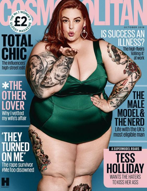 Revista Cosmopolitan a prezentat pe copertă un model XXXL