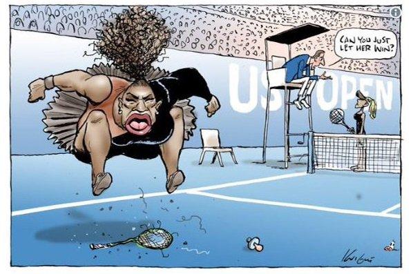 Un ziar australian a preluat pe prima pagină controversata caricatură cu Serena Williams, sfidând valul de critici