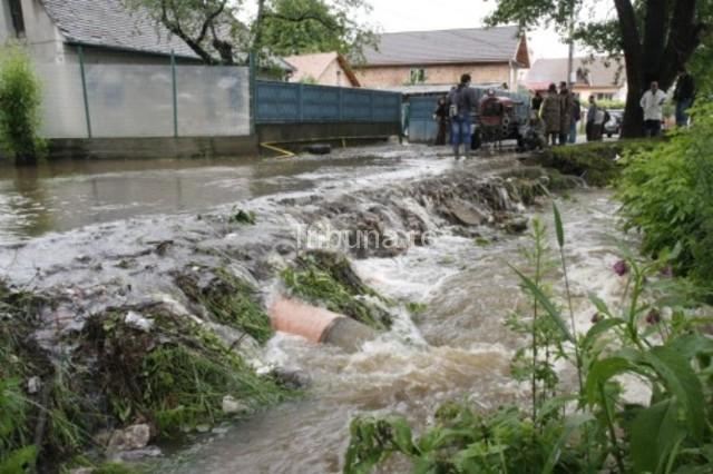 20 de gospodării au fost inundate în Sibiu şi comuna Şelimbăr