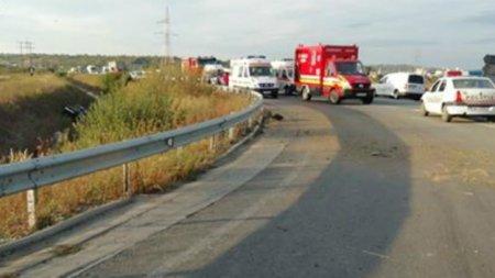 Accident mortal pe centura ocolitoare a municipiului Caracal, în urma coliziunii între un autoturism şi un autotren