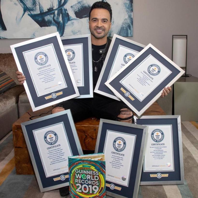 Șapte recorduri Guinness pentru Luis Fonsi pentru megahitul „Despacito”