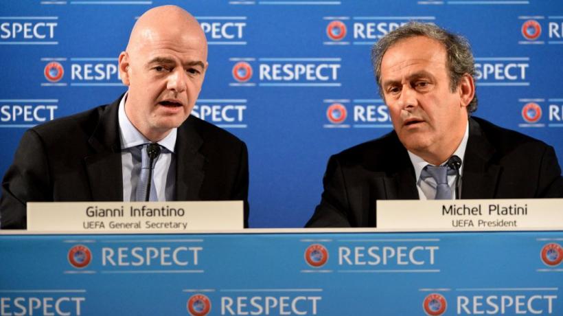 Scandal în lumea fotbalului: Michel Platini şi Gianni Infantino, acuzaţi că au acoperit dopajul financiar de la PSG şi Manchester City