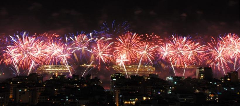 Sărbătoare la intrarea în Noul An în Rio de Janeiro 