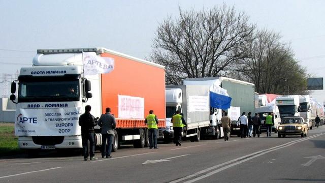 Transportatorii români vor protesta la Bruxelles 