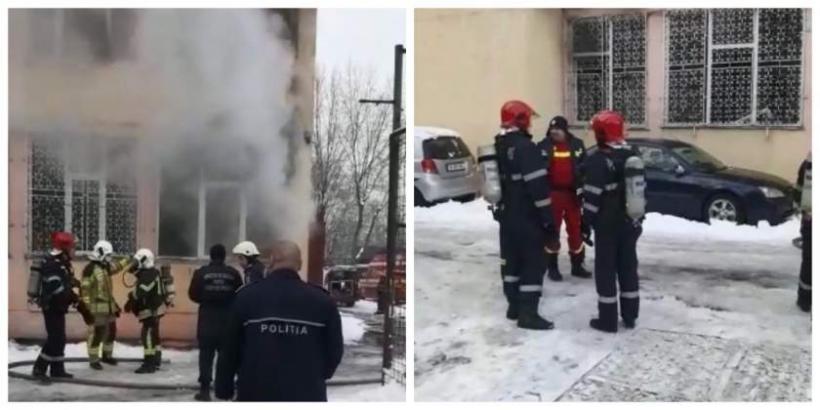 UPDATE Incendiu PUTERNIC la o școală din București. Zeci de copii, evacuați din clădire VIDEO