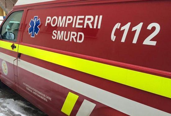 Ambulanţă implicată într-un accident rutier la Sibiu