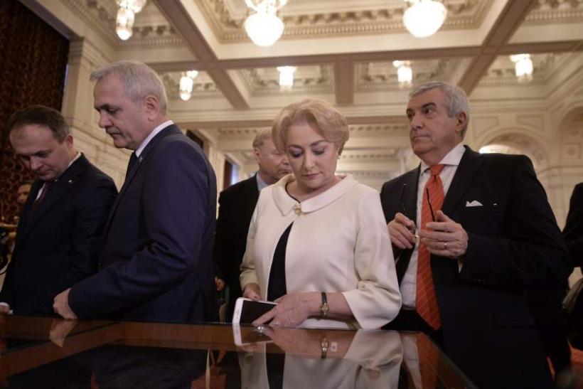 Liviu Dragnea, Călin Popescu-Tăriceanu, Viorica Dăncilă şi Tudorel Toader - întâlnire la Parlament