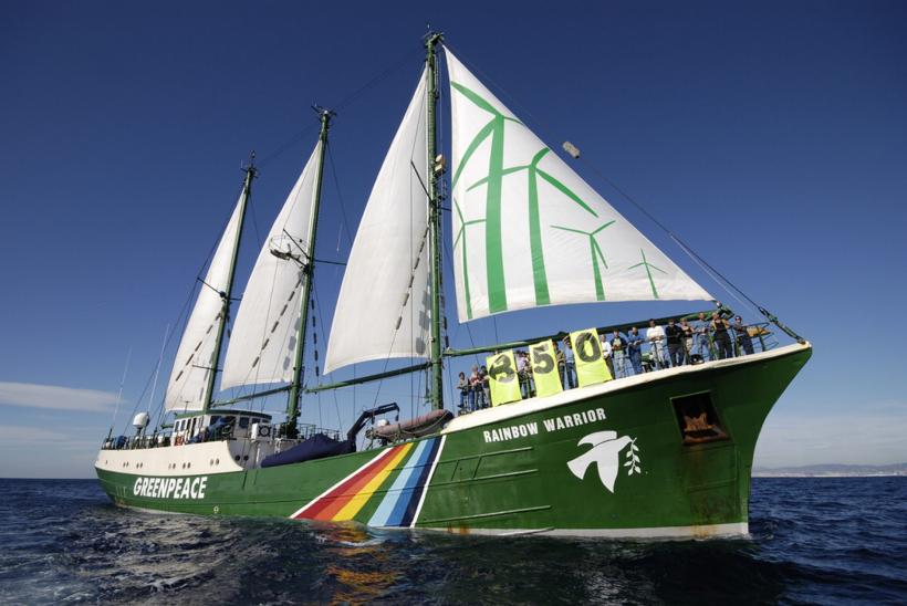 Nava-fanion a Greenpeace, în România