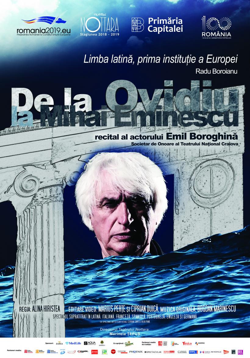 “De la Ovidiu la Mihai Eminescu”, de Ziua Europei și la Festivalul de Teatru Politic Scenele Memoriei de la Brașov
